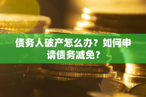 北京债务人破产怎么办？如何申请债务减免？