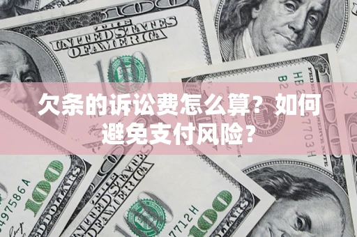 北京欠条的诉讼费怎么算？如何避免支付风险？